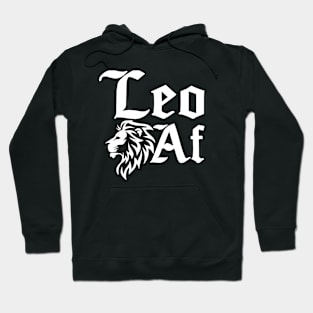 Lion graphic art leo af July August Birthday retro Leo Zodiac sign Hoodie